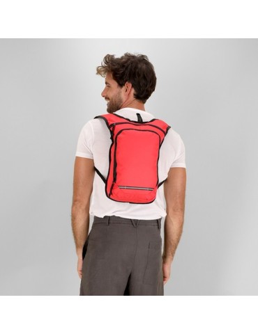 Sac à dos personnalisé  Rinix Couleurs : rouge Matières : polyester recyclé livraison express 24h 48h