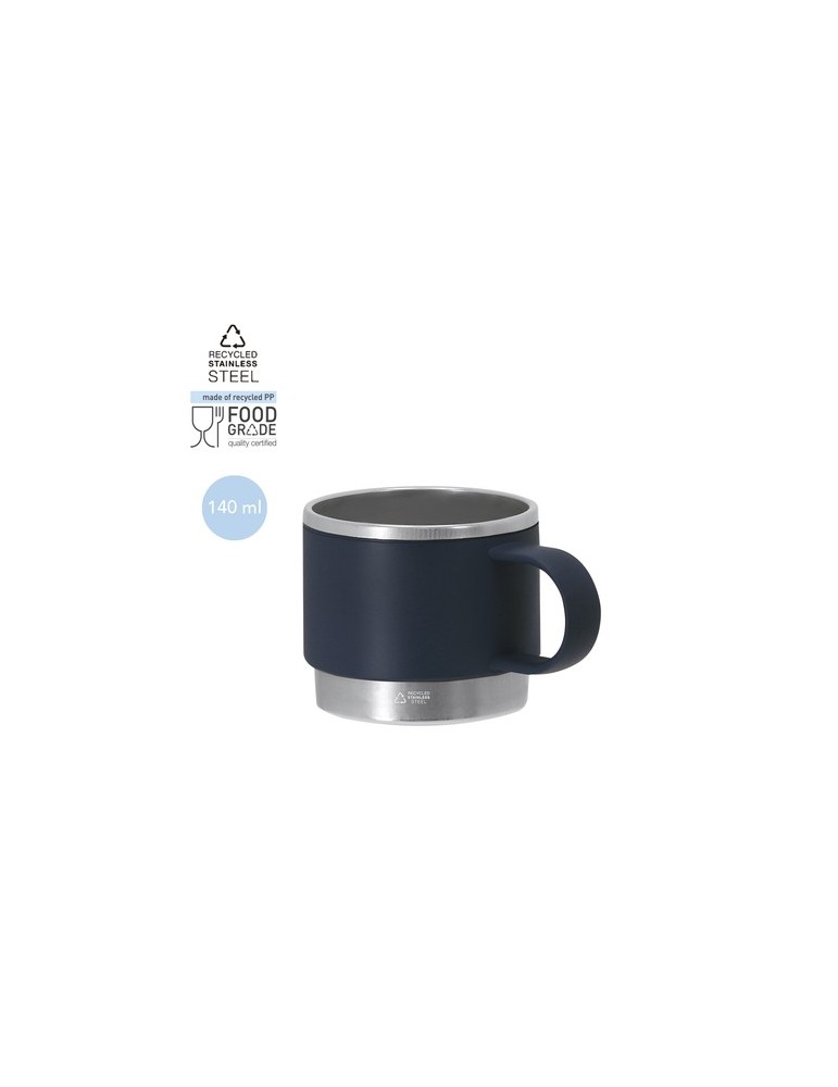 Tasse  personnalisée Blakent Couleurs : bleu marine Matières : polypropylène (PP) recyclé marquage laser ultra précis