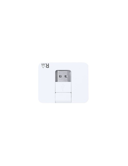 Port USB Éco-responsable de la marque Baycen Matières : ABS recyclé Couleurs : blanc