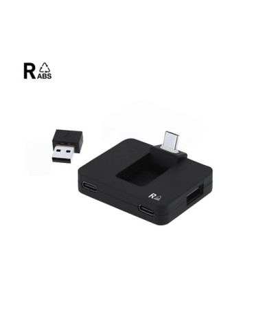Port USB Éco-responsable de la marque Baycen Matières : ABS recyclé Couleurs : blanc 2