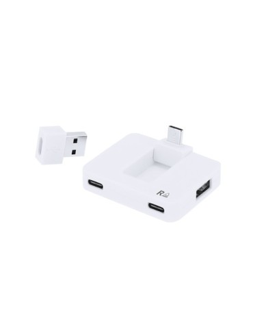 Port USB Éco-responsable de la marque Baycen Matières : ABS recyclé Couleurs : blanc goodies personnalisé en stock
