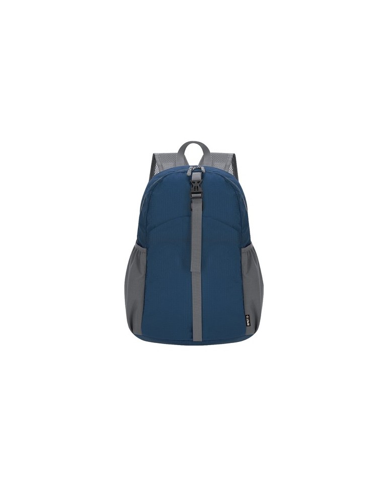 Sac à Dos Publicitaire Pliable Chermel Matières : PET recyclé Couleurs : bleu marine personnalisable avec votre logo
