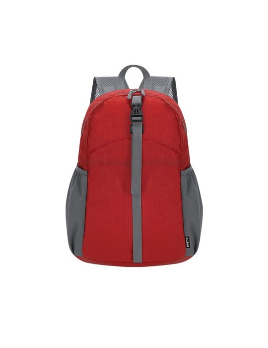 Sac à Dos Publicitaire Pliable Chermel Matières : PET recyclé Couleurs : rouge impression haute définition