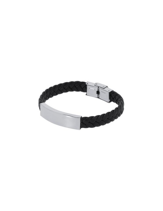 Bracelet Publicitaire Personnalisé Mubark Matières : simili cuir Couleurs : argenté