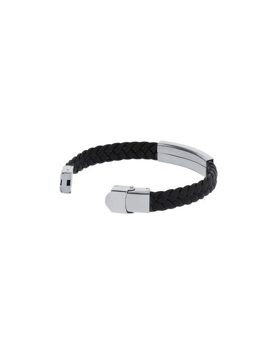 Bracelet Publicitaire Personnalisé Mubark Matières : simili cuir Couleurs : noir objet promotionnel éco-responsable