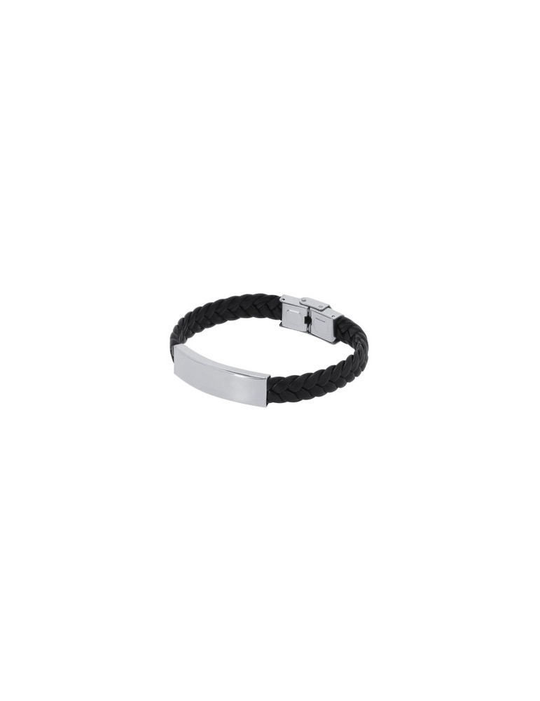 Bracelet Publicitaire Personnalisé Mubark Matières : simili cuir Couleurs : noir goodies entreprise design