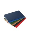 Cahier Publicitaire Éco-responsable Qeton Matières : carton recyclé Couleurs : bleu marine cadeau entreprise pas cher