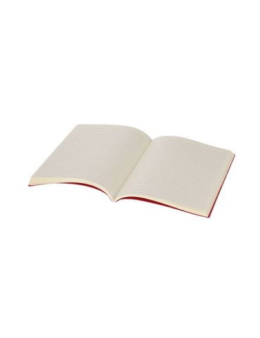 Cahier Publicitaire Éco-responsable Qeton Matières : carton recyclé Couleurs : bleu marine marquage laser ultra précis
