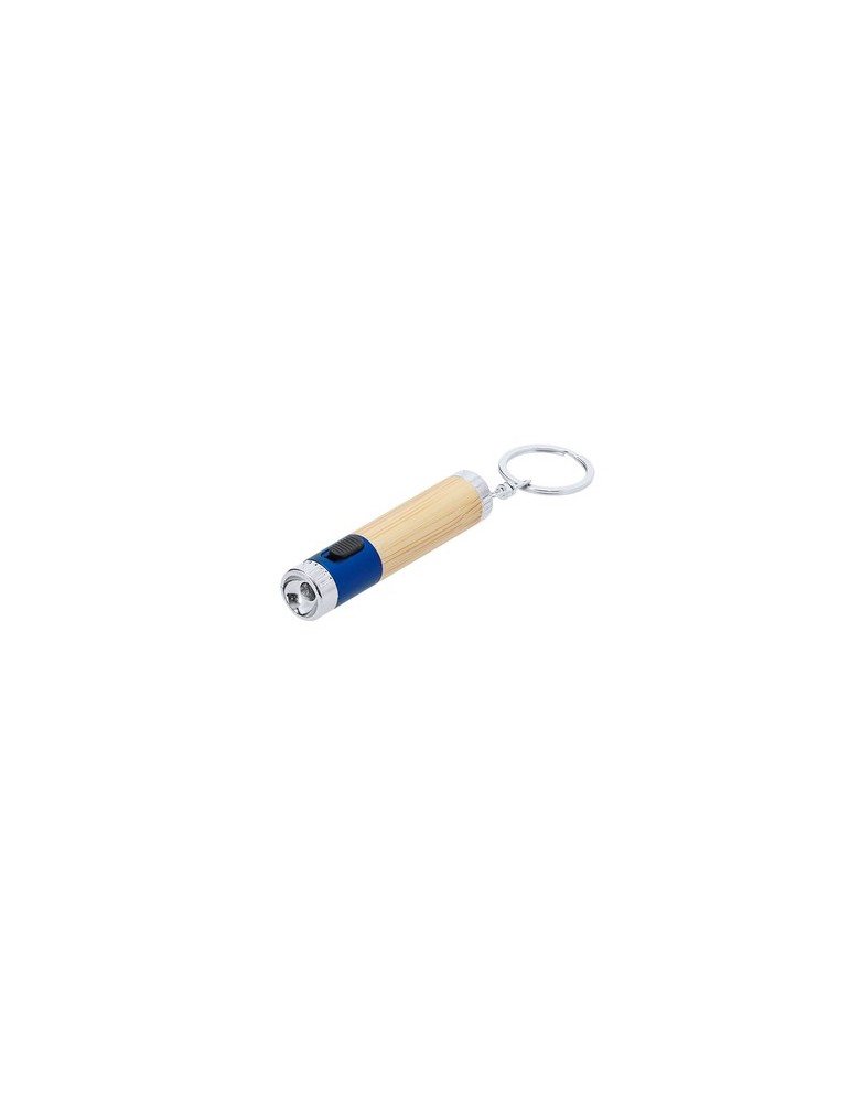 Porte-Clés Éco-responsable avec Lampe Zungux Matières : bambou Couleurs : bleu