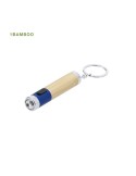 Porte-Clés Éco-responsable avec Lampe Zungux Matières : bambou Couleurs : bleu impression haute définition