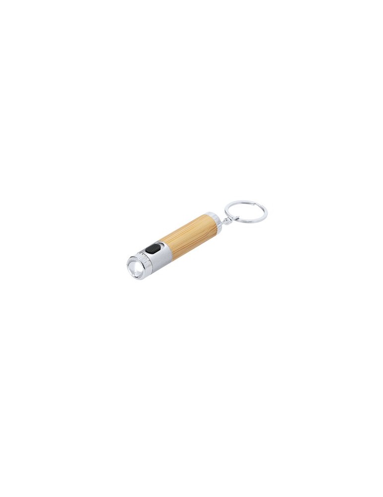 Porte-Clés Éco-responsable avec Lampe Zungux Matières : bambou Couleurs : bleu cadeau collaborateur premium