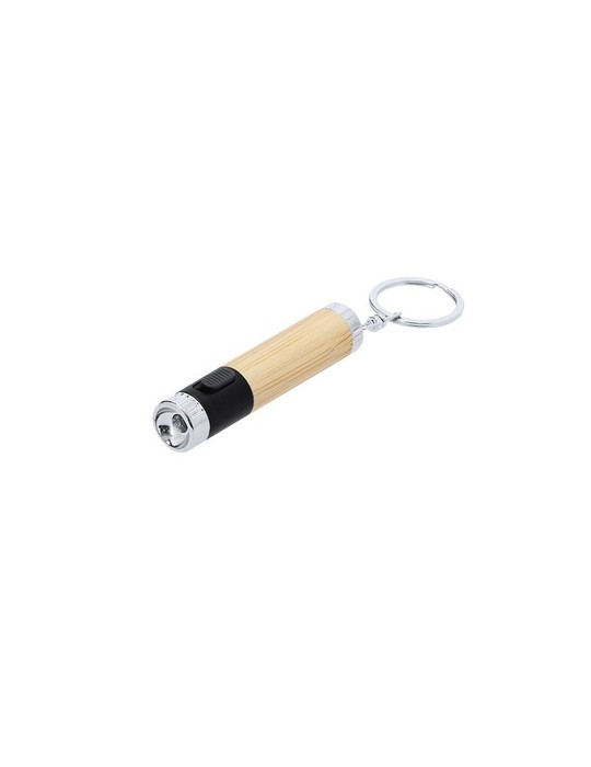 Porte-Clés Éco-responsable avec Lampe Zungux Matières : bambou Couleurs : bleu cadeau client original