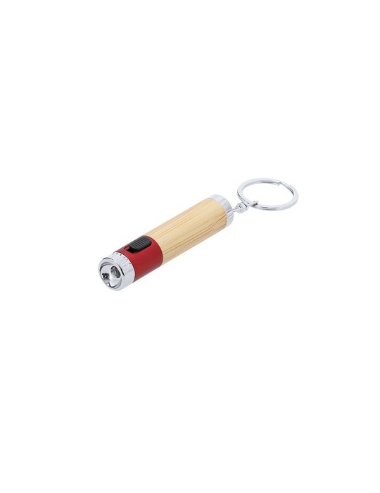 Porte-Clés Éco-responsable avec Lampe Zungux Matières : bambou Couleurs : bleu objet promo petit budget