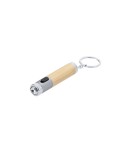 Porte-Clés Éco-responsable avec Lampe Zungux Matières : bambou Couleurs : argenté goodies publicitaire événementiel