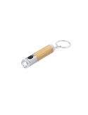 Porte-Clés Éco-responsable avec Lampe Zungux Matières : bambou Couleurs : noir accessoire événementiel unique