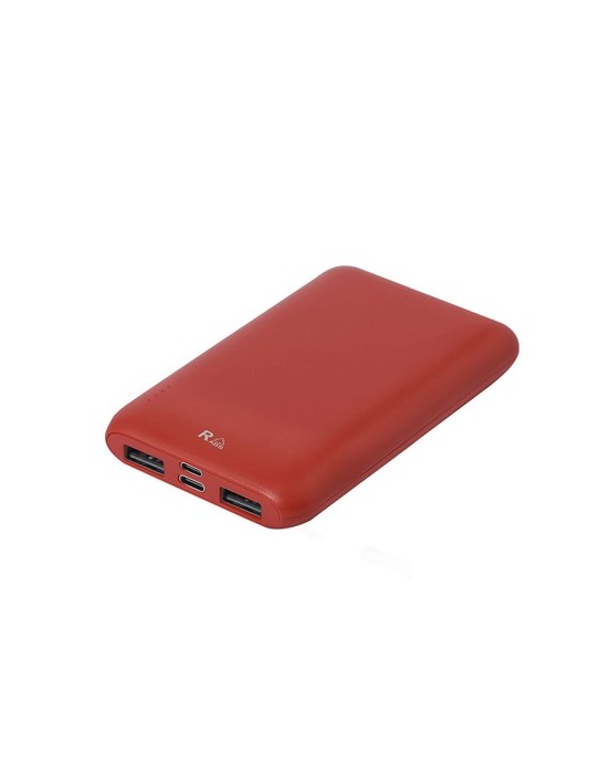 Power Bank Éco-responsable de 20000 mAh - Telkax Matières : ABS recyclé Couleurs : noir marquage couleur éclatante