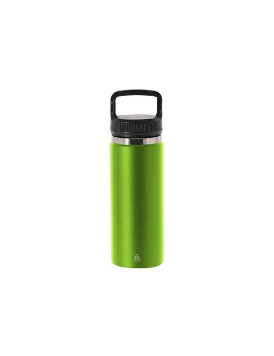Bidon Éco-responsable Thermique Nabrax Couleurs : vert clair Matières : acier inoxydable recyclé