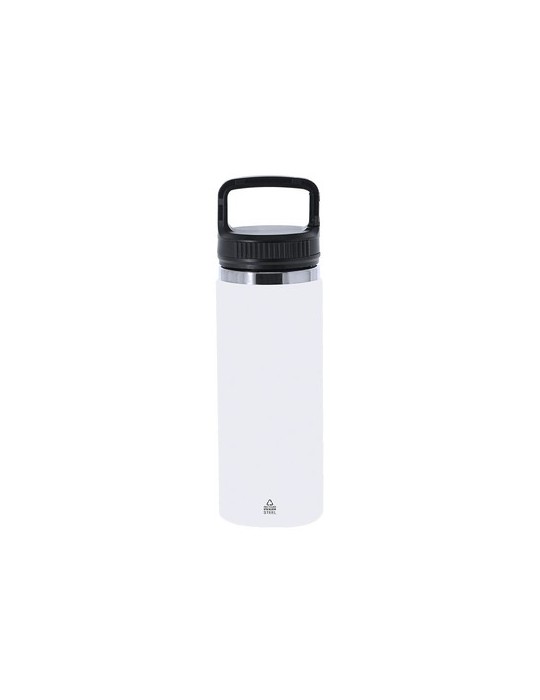 Bidon Éco-responsable Thermique Nabrax Couleurs : vert clair Matières : acier inoxydable recyclé personnalisation rapide en Fran