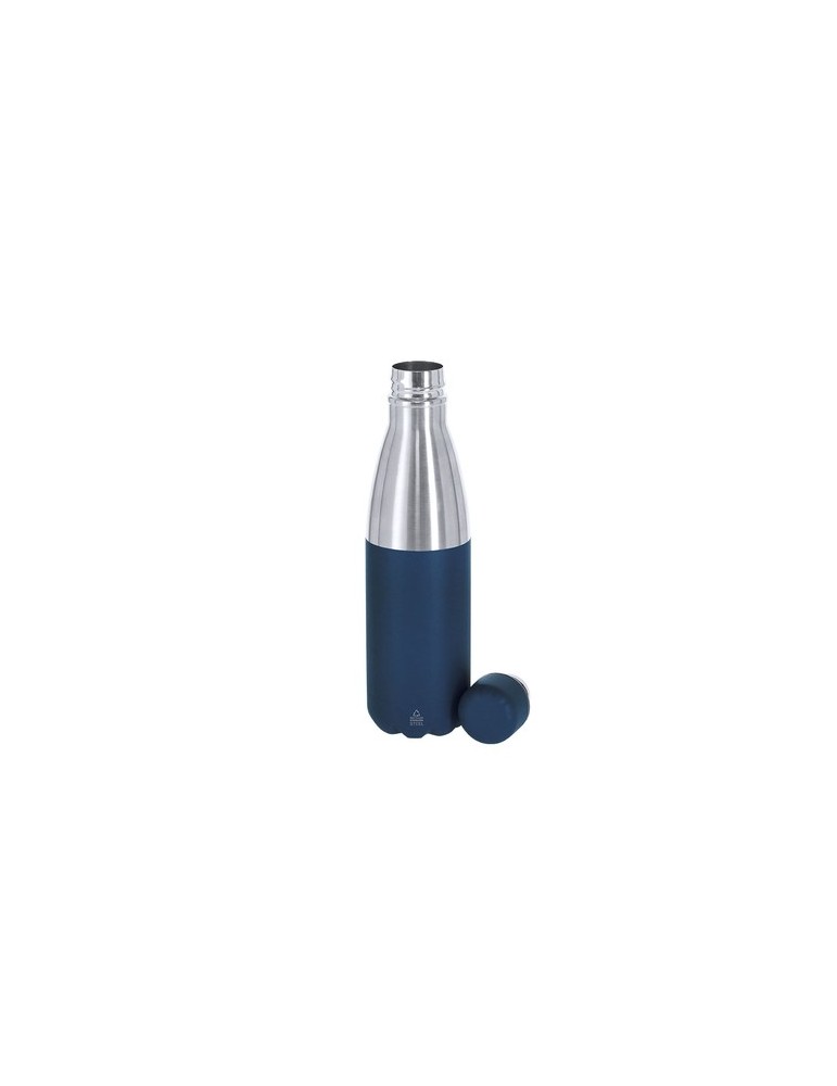 Bidon Thermique Éco-responsable de 1,5 L - Fanox Couleurs : noir Matières : acier inoxydable recyclé objet promotionnel éco-resp