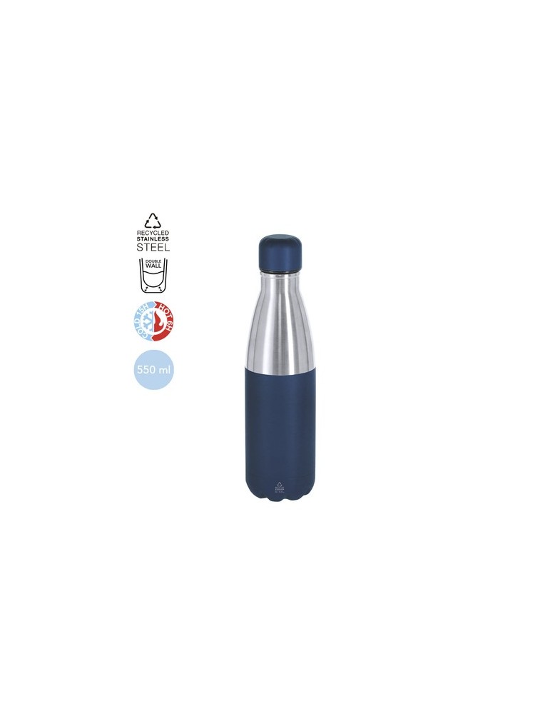 Bidon Thermique Éco-responsable de 1,5 L - Fanox Couleurs : blanc Matières : acier inoxydable recyclé goodies publicitaire événe
