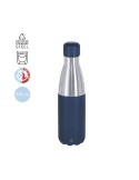 Bidon Thermique Éco-responsable de 1,5 L - Fanox Couleurs : bleu marine Matières : acier inoxydable recyclé impression haute déf