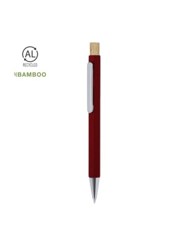 Stylo Personnalisé Éco-responsable Neglyr Matières : aluminium recyclé  Couleurs : rouge 2