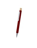 Stylo Personnalisé Éco-responsable Neglyr Matières : aluminium recyclé  Couleurs : rouge impression logo haute qualité