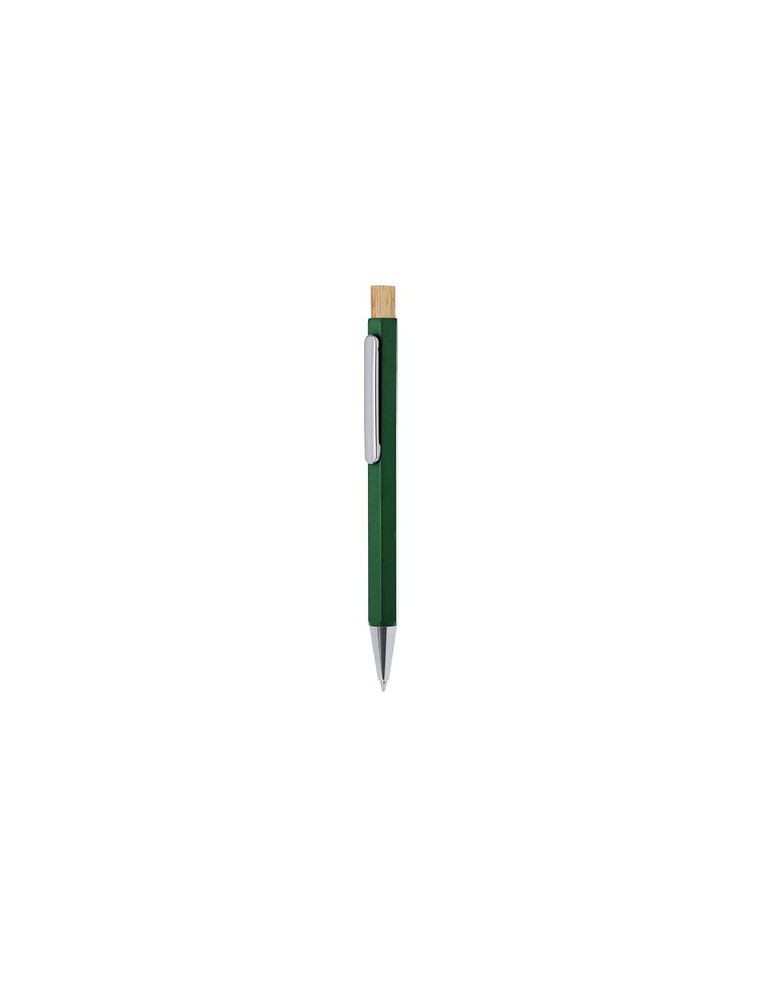 Stylo Personnalisé Éco-responsable Neglyr Matières : aluminium recyclé  Couleurs : vert impression haute définition