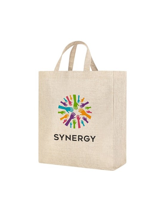 Sac publicitaire personnalisé Sublimation Myrena Matières : polyester Couleurs : naturel cadeau entreprise pas cher
