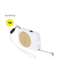 Mètre publicitaire 1m Grade Neuver Matières : bambou Couleurs : blanc personnalisable avec votre logo