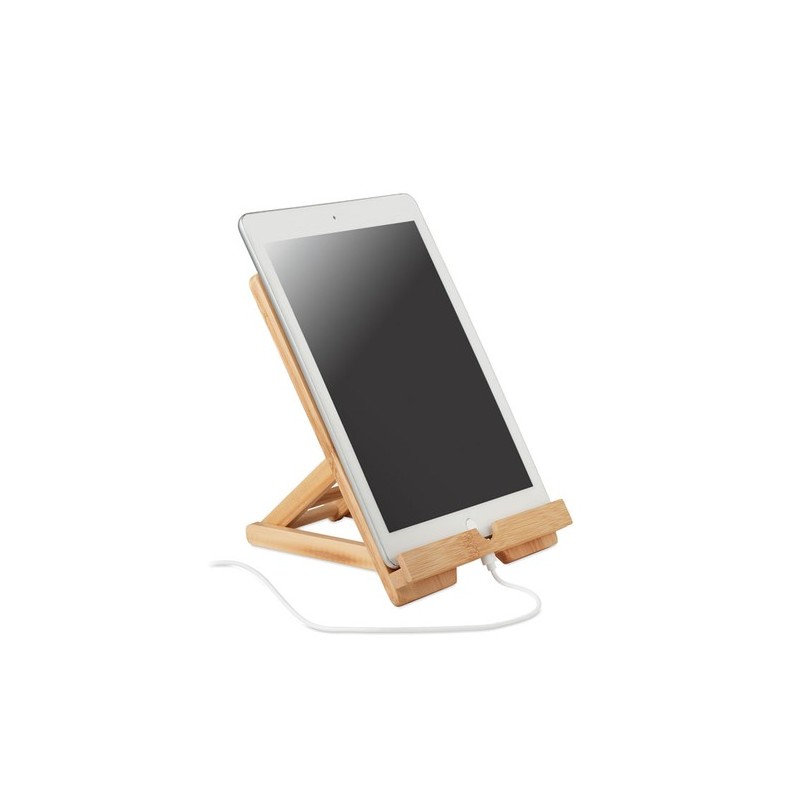 Support pratique en bambou pour tablette - TUANUI Matières : bambou Couleurs : bois cadeau entreprise pas cher
