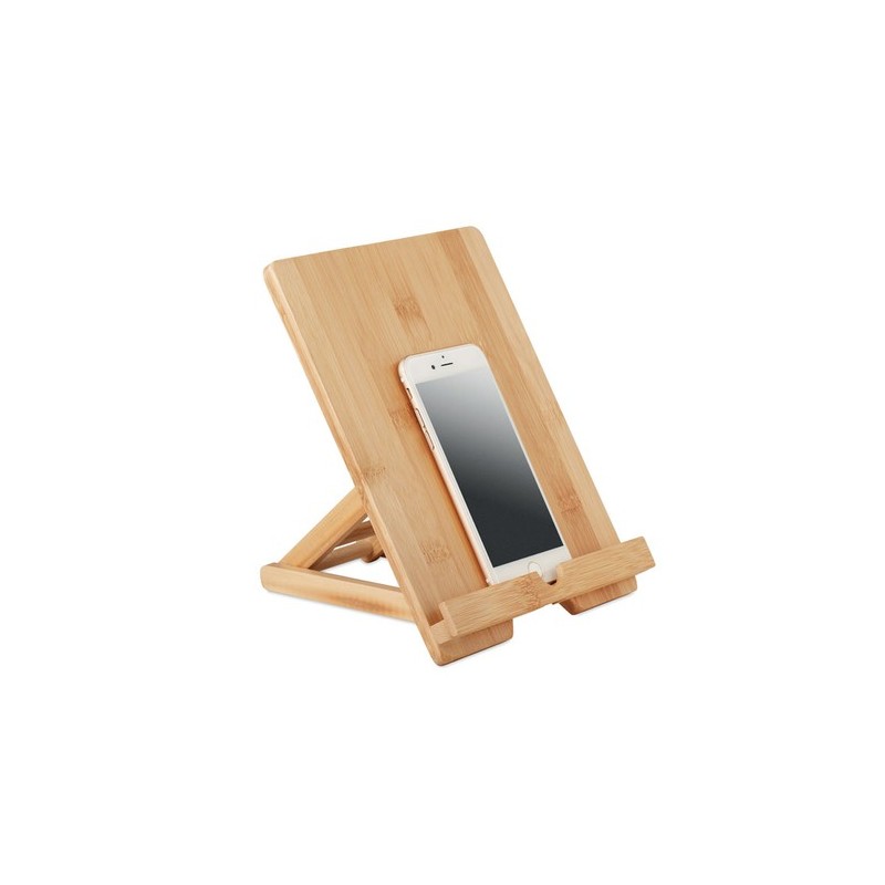 Support pratique en bambou pour tablette - TUANUI Matières : bambou Couleurs : bois goodies publicitaire événementiel