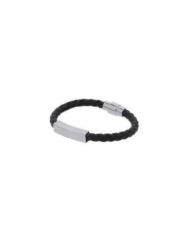 Bracelet personnalisé en cuir avec gravure Karasef