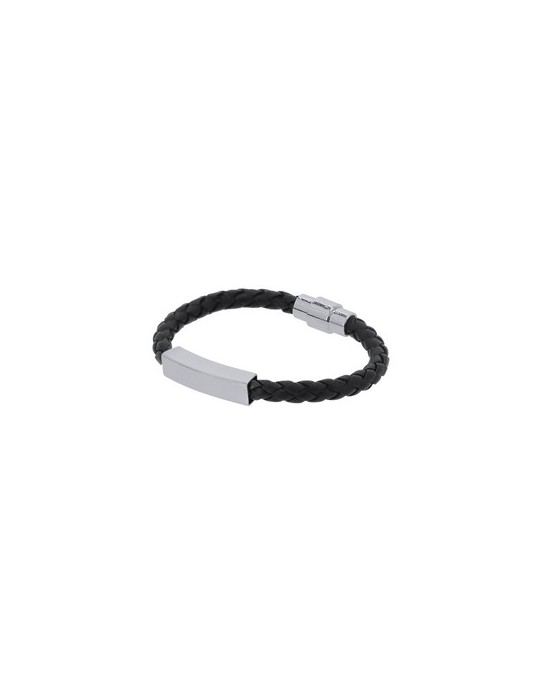 Bracelet personnalisé en cuir avec gravure Karasef