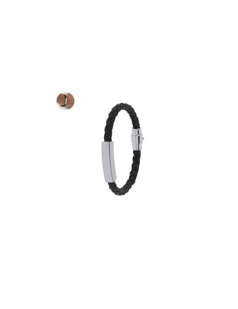Bracelet personnalisé en cuir avec gravure Karasef personnalisable avec votre logo