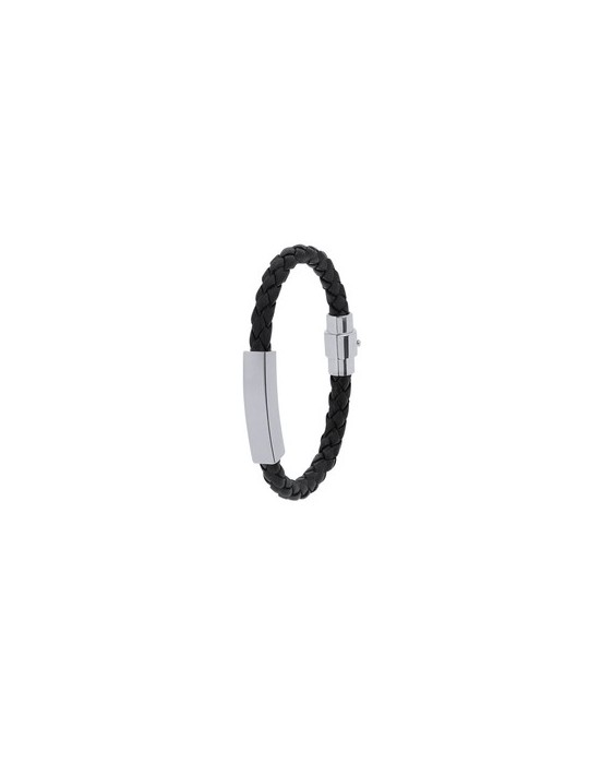 Bracelet personnalisé en cuir avec gravure Karasef cadeau entreprise pas cher
