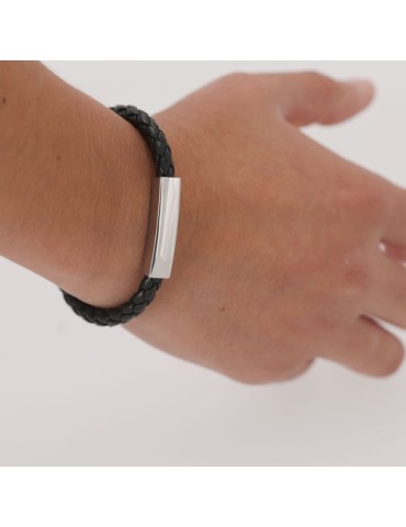 Bracelet personnalisé en cuir avec gravure Karasef impression haute définition