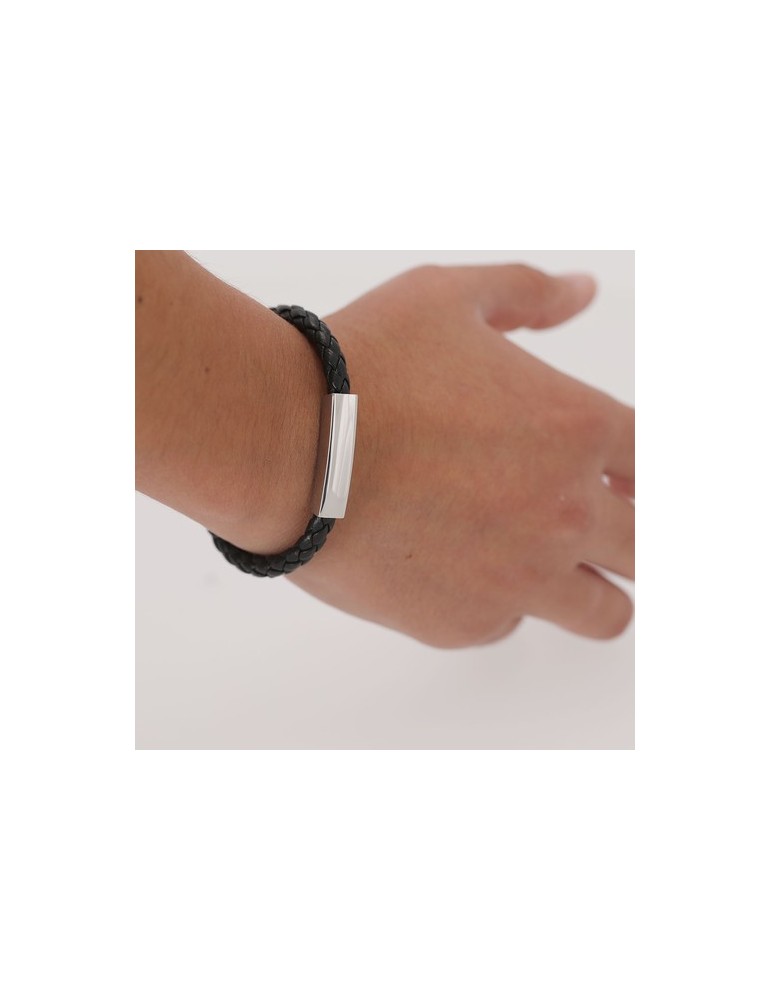 Bracelet personnalisé en cuir avec gravure Karasef impression haute définition