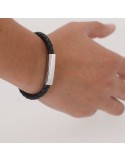 Bracelet personnalisé en cuir avec gravure Karasef impression haute définition