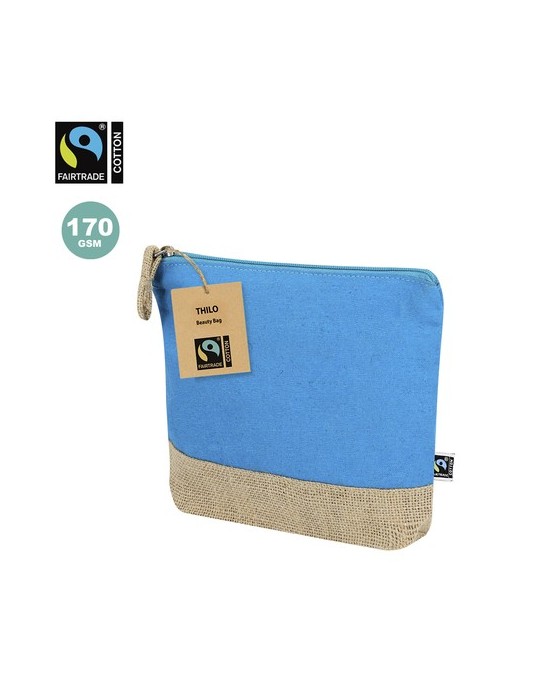 Nécessaire  Fairtrade Thilo Matières : coton Couleurs : bleu clair personnalisation rapide en France