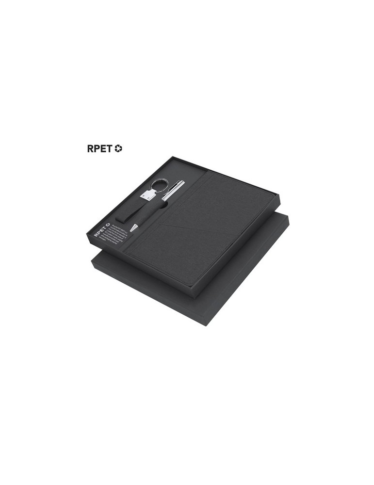 Set publicitaire personnalisé Meryl Matières : métal Couleurs : noir personnalisable avec votre logo