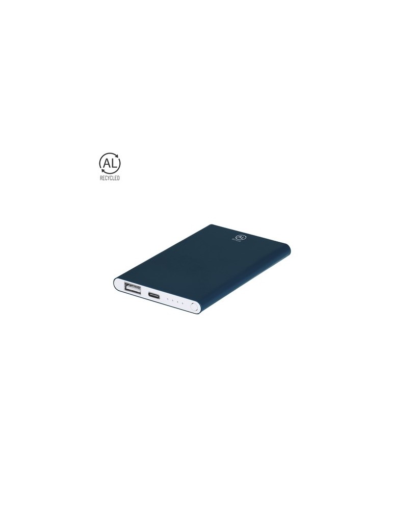Power Bank  personnalisé Backen Matières : aluminium recyclé  Couleurs : argenté livraison express 24h 48h