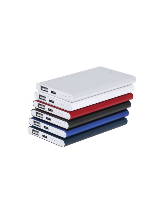 Power Bank  personnalisé Backen Matières : aluminium recyclé  Couleurs : argenté goodies entreprise design