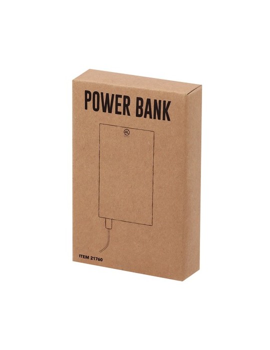 Power Bank  personnalisé Backen Matières : aluminium recyclé  Couleurs : argenté objet promotionnel éco-responsable