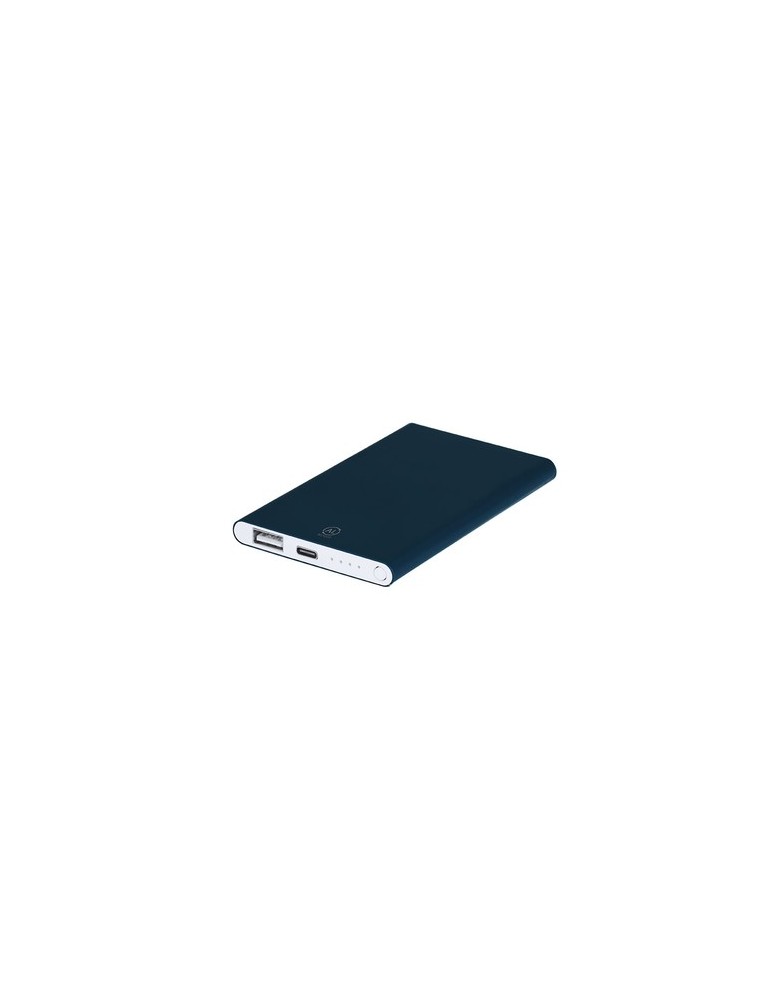 Power Bank  personnalisé Backen Matières : aluminium recyclé  Couleurs : bleu marine cadeau entreprise pas cher