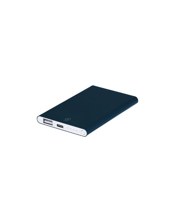 Power Bank  personnalisé Backen Matières : aluminium recyclé  Couleurs : bleu marine cadeau entreprise pas cher