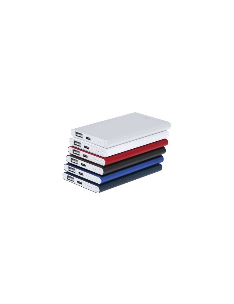 Power Bank  personnalisé Backen Matières : aluminium recyclé  Couleurs : bleu marine accessoire événementiel unique