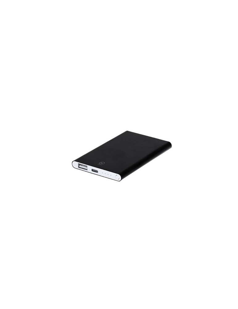 Power Bank  personnalisé Backen Matières : aluminium recyclé  Couleurs : bleu marine marquage couleur éclatante