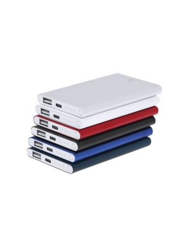 Power Bank  personnalisé Backen Matières : aluminium recyclé  Couleurs : rouge objet publicitaire robuste