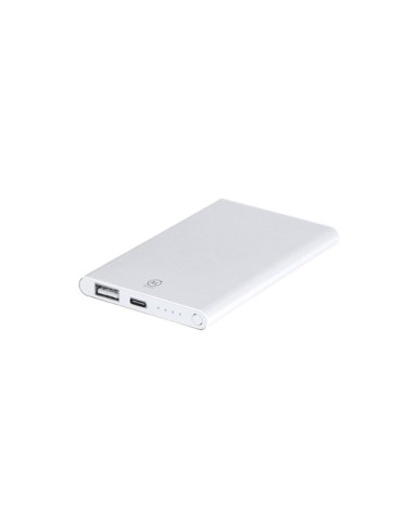 Power Bank  personnalisé Backen Matières : aluminium recyclé  Couleurs : argenté 2